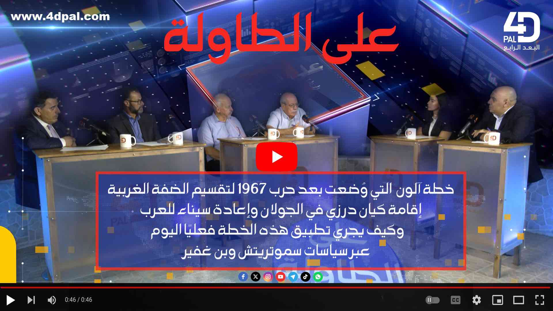 على الطاولة - خطة آلون التي وُضعت بعد حرب 1967 لتقسيم الضفة الغربية